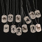 Stainless Steel 12 Horoscope Zodiac Sign Tag Necklace | Astrology Jewelry