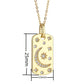 Vintage Stainless Steel Chain Sun Star Moon Pendant Necklace