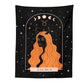 Tarot Constellation Tapestry Wall Hanging Moon Phase Tapestry Divination Beach Mat Sun Moon Constellations black Wall Decor