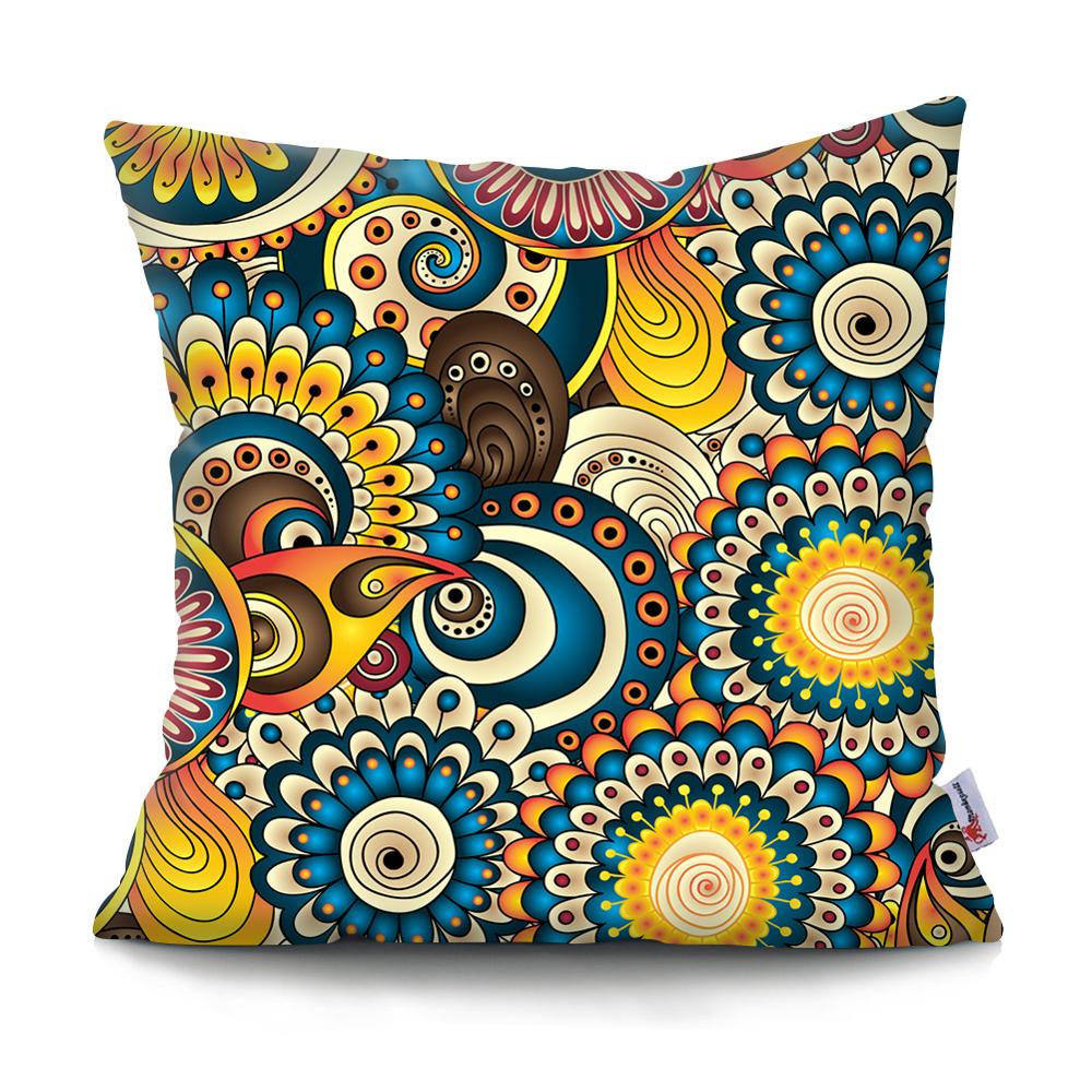 Colorful Mandala Pillow Covers | Spiritual Home Accessories