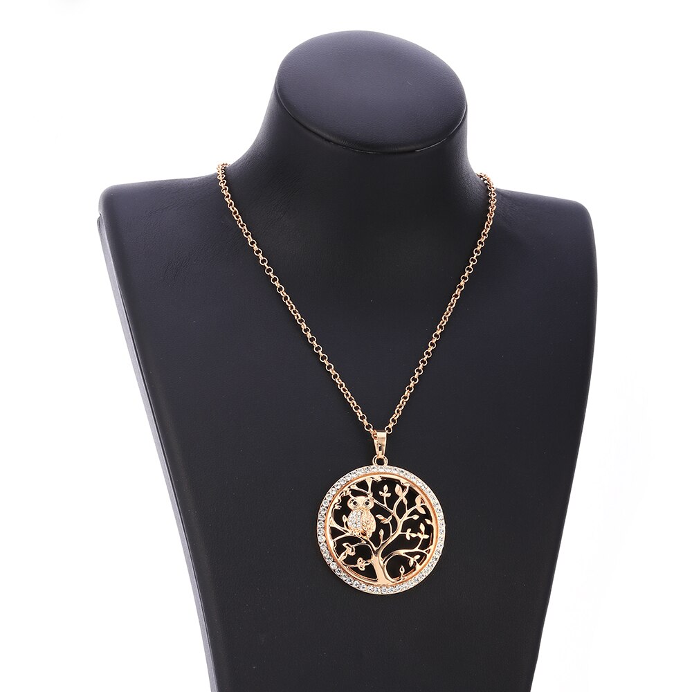 Owl and 'Tree Of Life' Pendant Necklaces | Rose Gold, Gold, and Silver