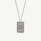 Carved Silver Tarot Card Necklace & Ring | The Sun, The Moon, The Empress