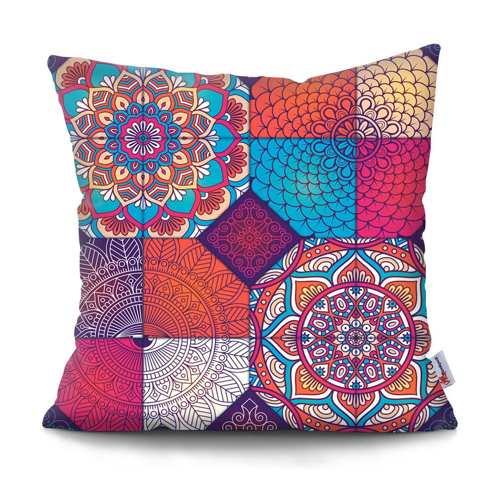 Colorful Mandala Pillow Covers | Spiritual Home Accessories