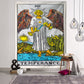 Mandala Tarot Tapestry Wall Hanging Moon Phase Change Tapestries Bedroom Decor Bedspread Throw Cover Sun Moon Wall Decor 95x73CM