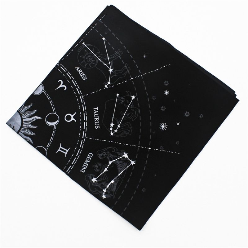 Tarot Card Divination Mat | '12 Constellations' Starry Design