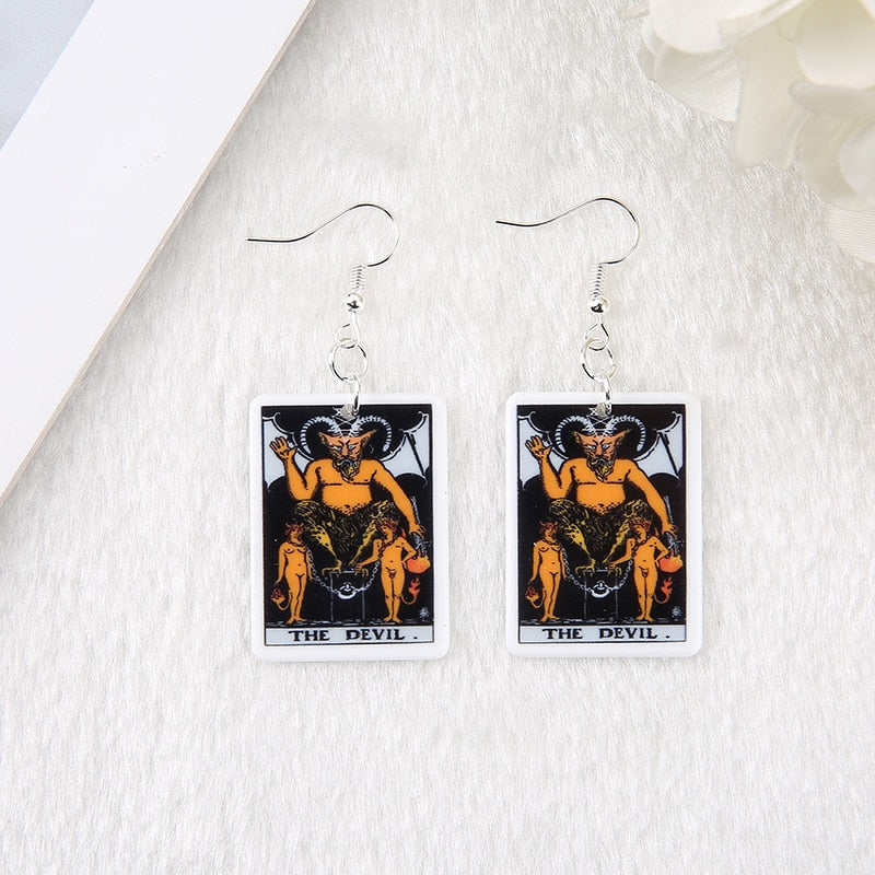 Tarot Cards Earrings | Rider- Waite-Smith, Major Arcana Jewelry