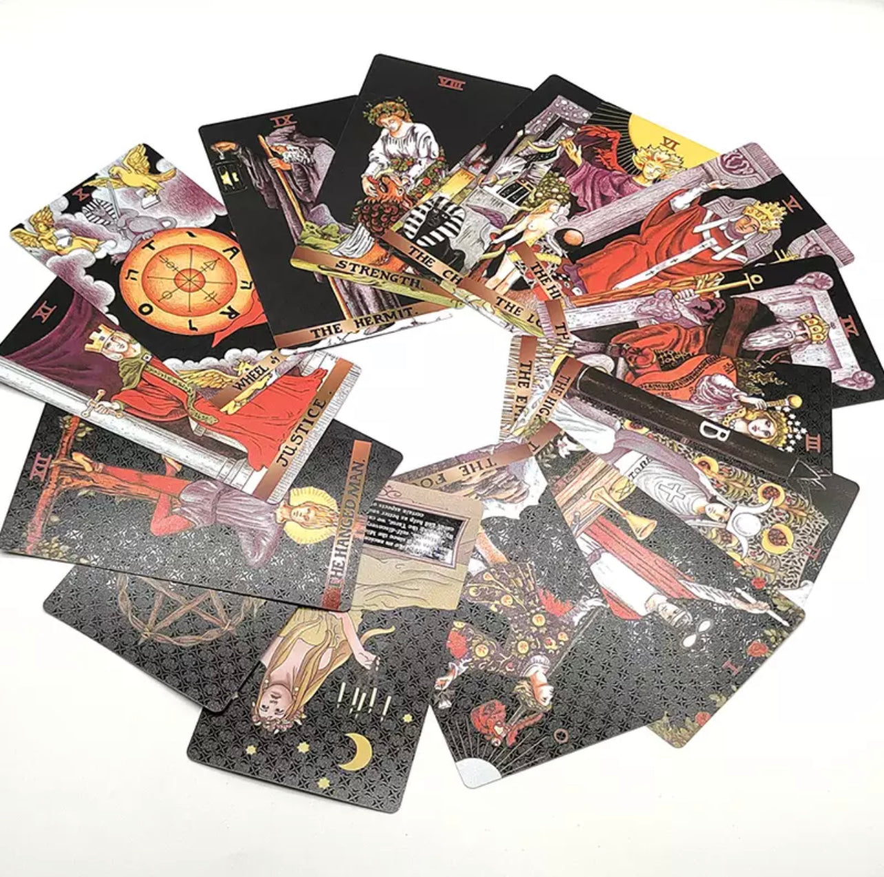 Bold Black ‘Midnight Arcana’ Tarot Card Deck | Rider-Waite-Smith