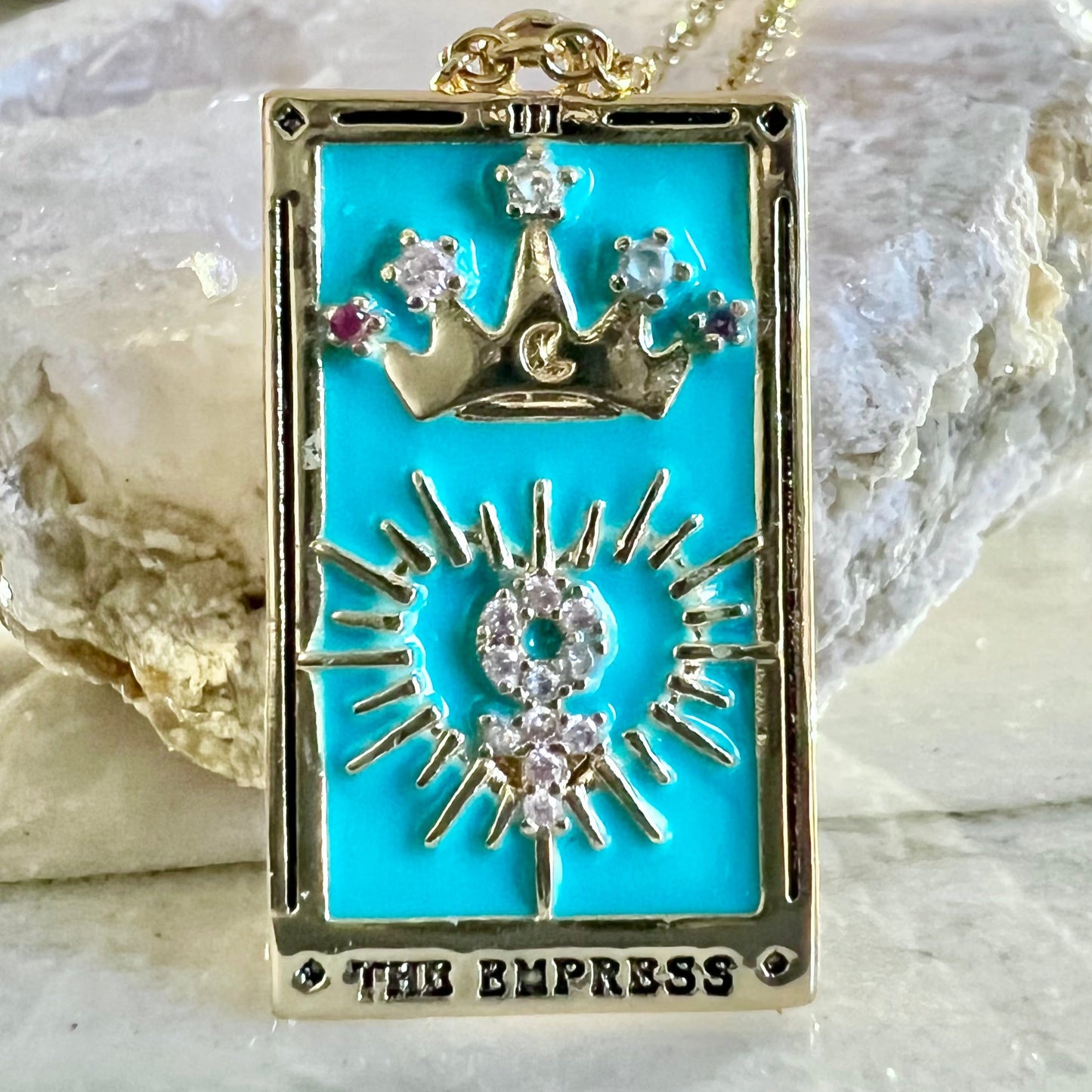 Dainty 'The Empress' Tarot Card Necklace | Major Arcana Jewelry
