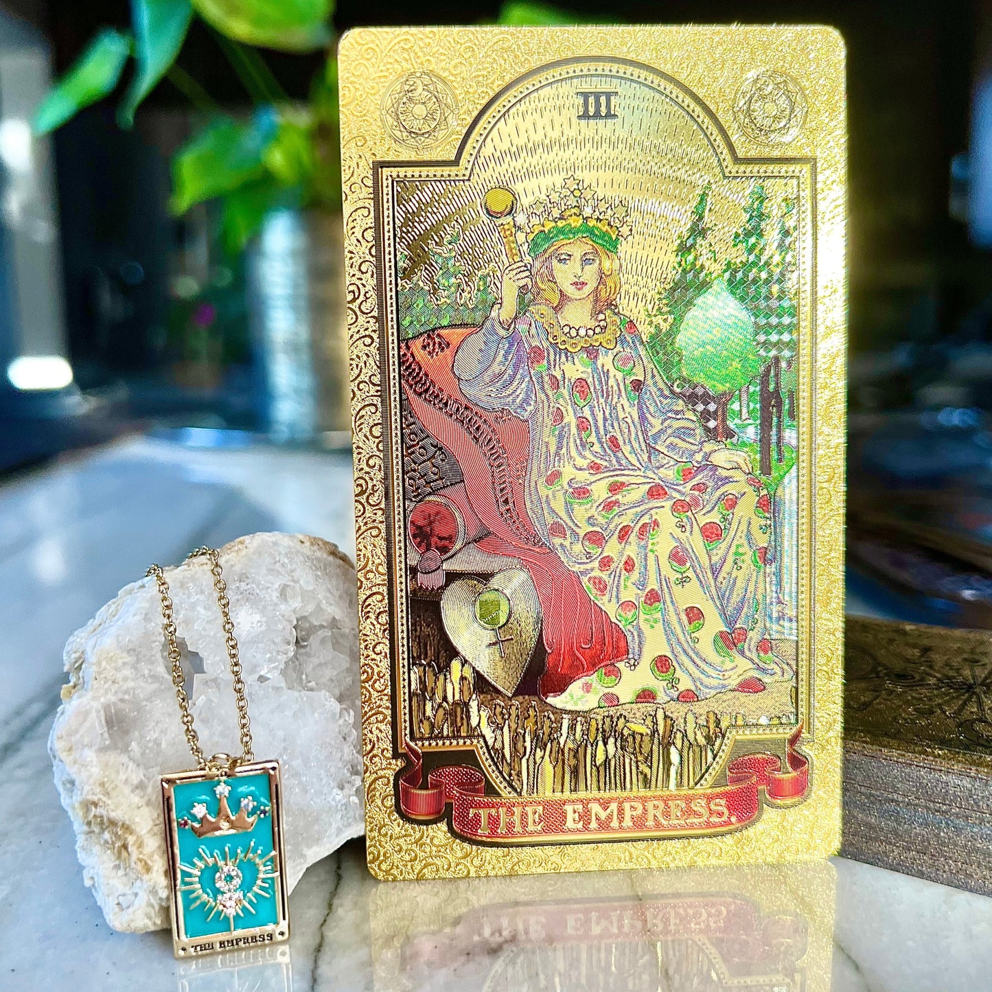 Dainty 'The Empress' Tarot Card Necklace | Major Arcana Jewelry