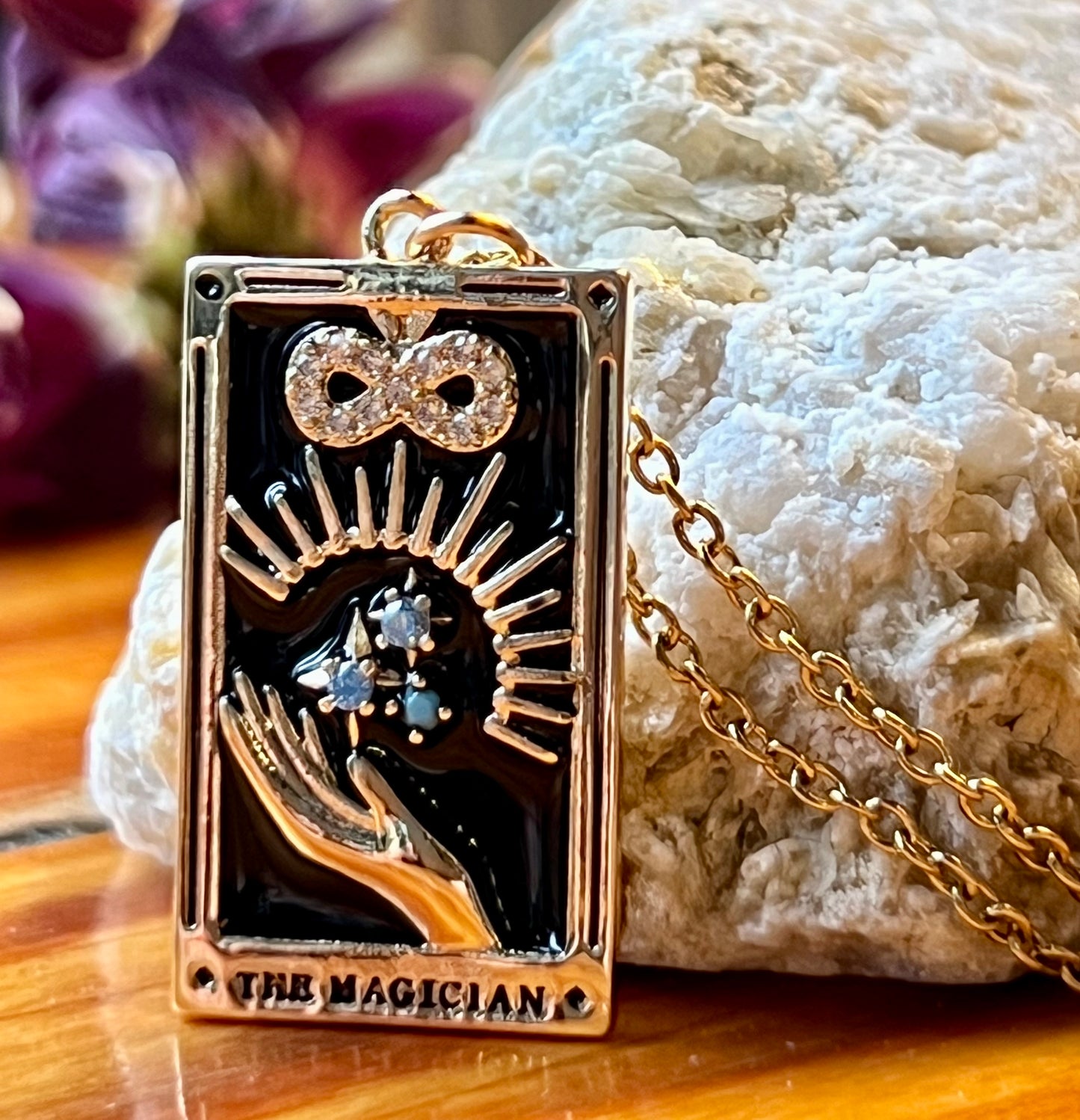 Dainty 'The Magician' Tarot Card Necklace | Major Arcana Jewelry