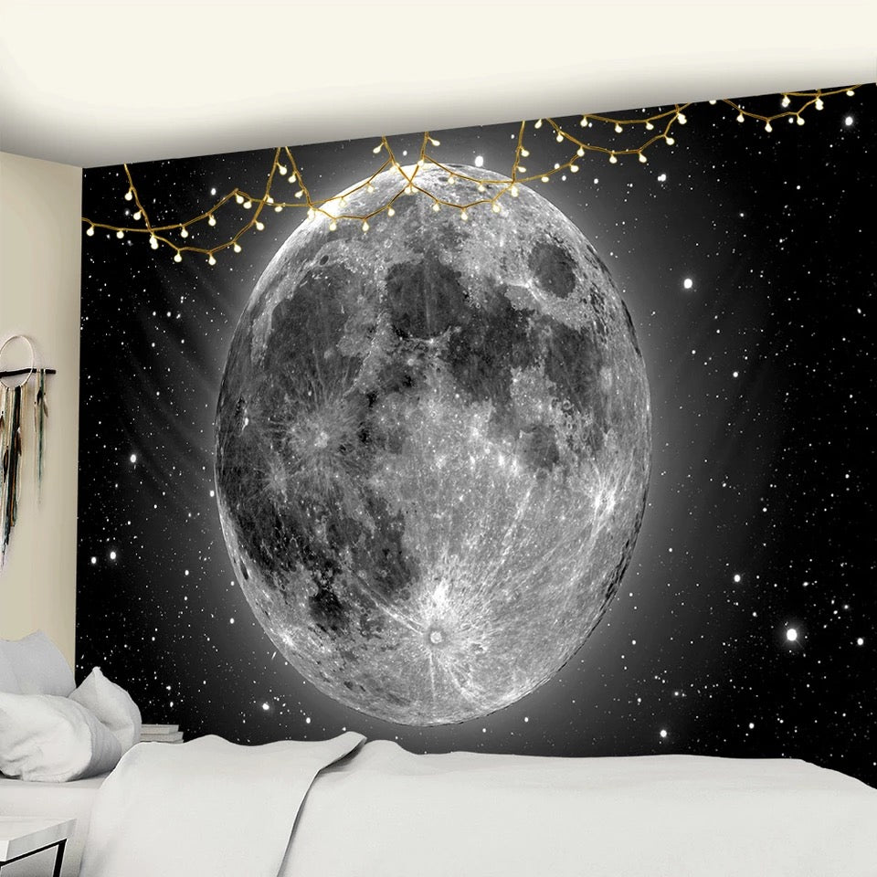 Aesthetic Full Moon Tapestry | Lunar Style