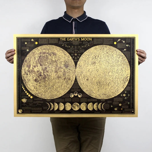 Moon Map Poster