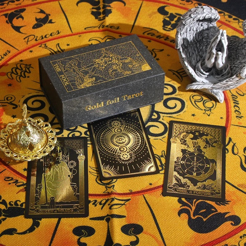Gold - Black Luxury Rider-Waite-Smith Tarot Card Deck