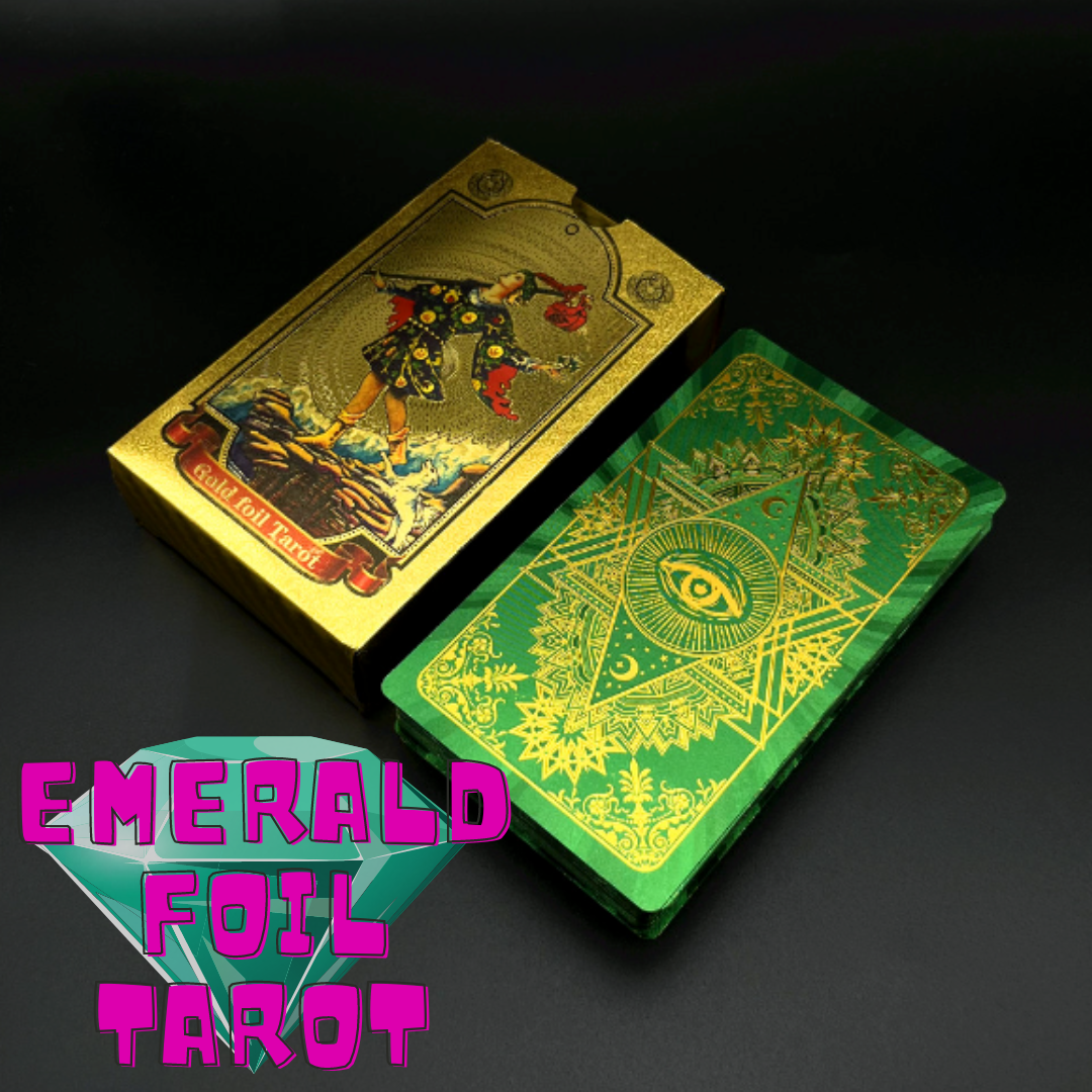 Emerald Foil Tarot Card Set | Rider-Waite Divination Deck