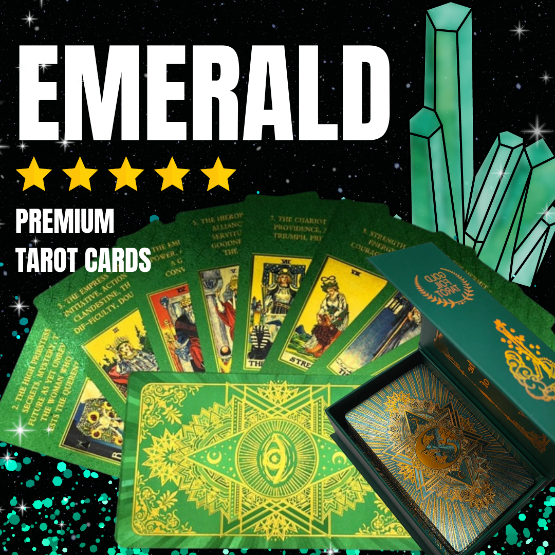 Emerald Foil Tarot Card Set | Rider-Waite Divination Deck