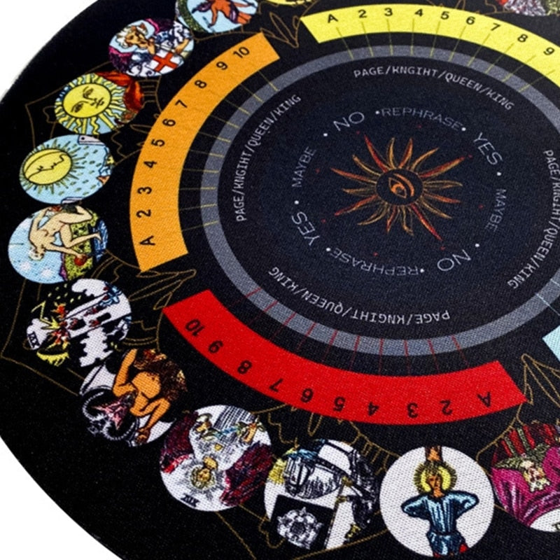 Divination Table Mat | Durable Rubber Tarot Card, Astrology Practice Mat
