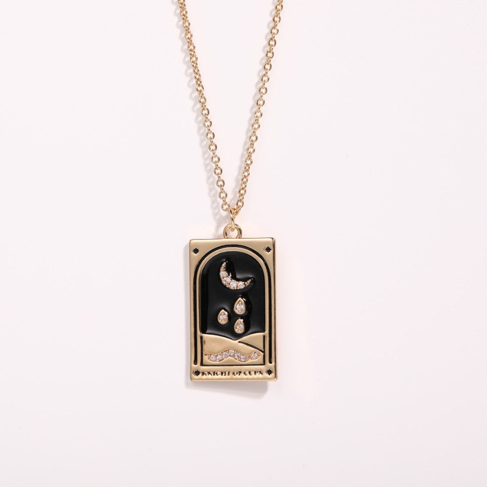 18k Gold Plated Tarot Card Necklace | Dainty, Major Arcana