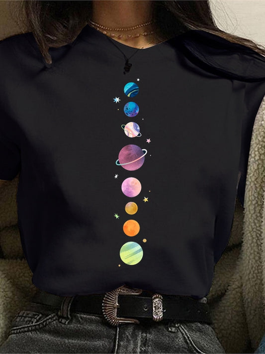 Solar System, Planets Women's T-Shirt | Astrology, Starry Celestial Apparel