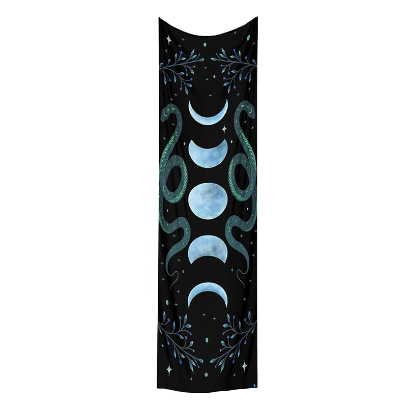Moon Phases Floral Tapestry | Astrology, Moon Wall