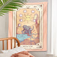 Cute Cat Tarot Tapestry Wall Hanging psychedelic decoration Witchy Boho sun moon Star Tapestries Living Room Kids Room Bedroom