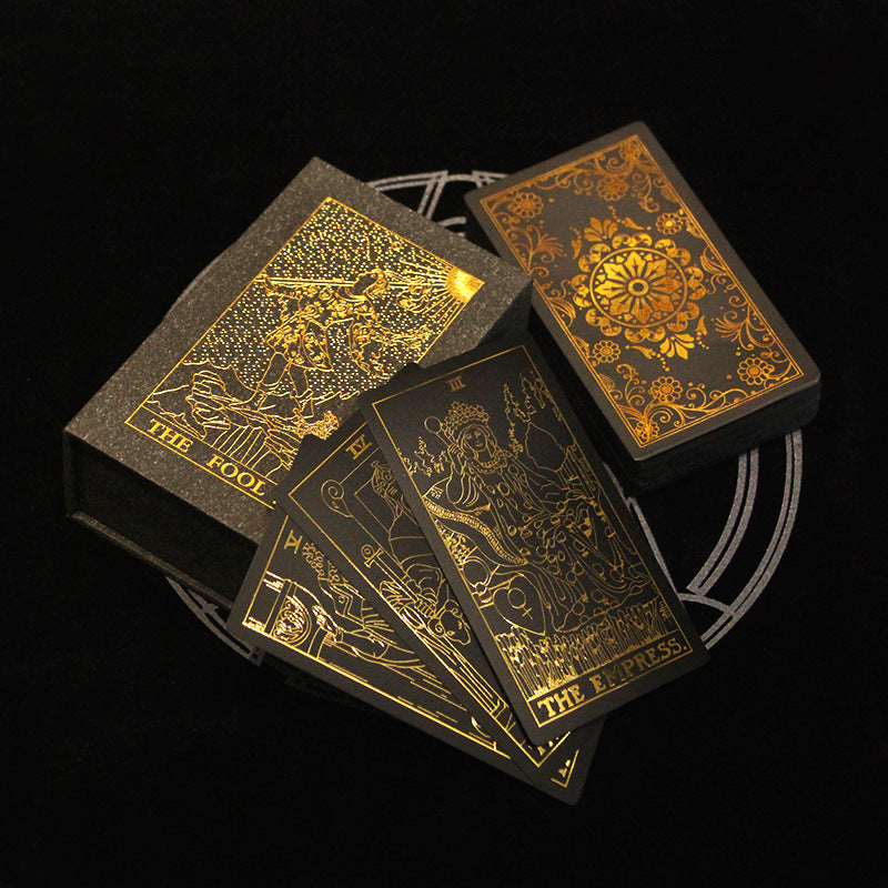 tub Dare Fearless Black-Gold Foil Trim Tarot Card Deck – Tarot Awakened