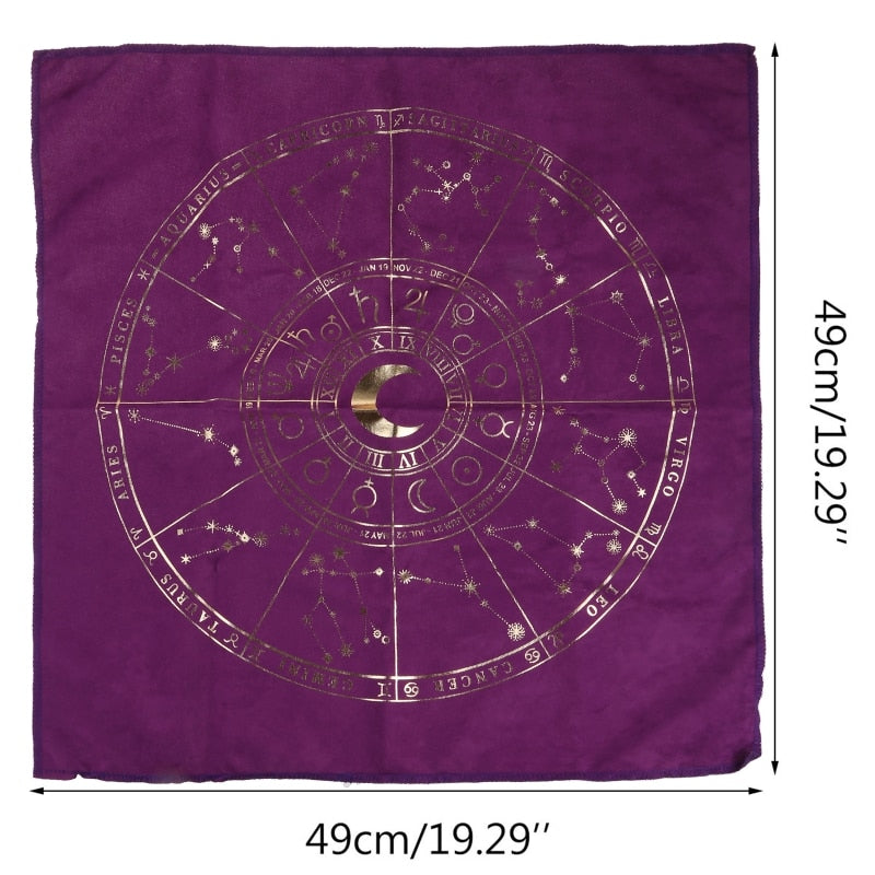 Tarot Divination Mat / Tapestry | Astrology, Zodiac Flannel Alter Mat