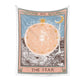 Sun Moon Tarot Starry Tapestry White Black Wall Hanging Bohemian Gypsy Psychedelic Tapiz Witchcraft Astrology Tapestry