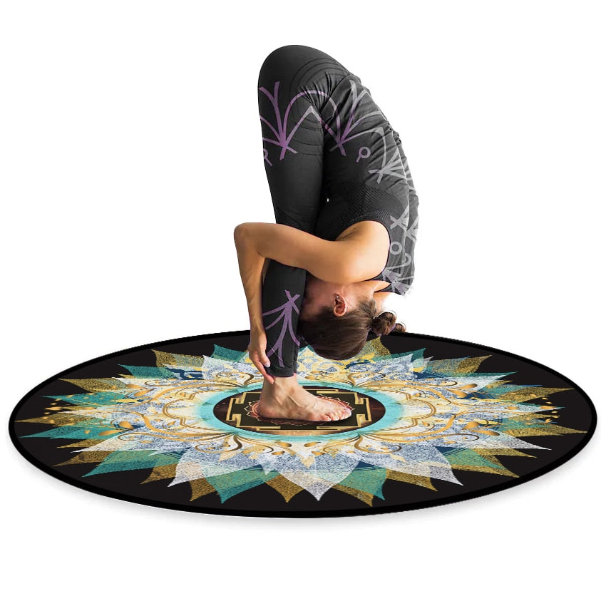 Sri Yantra Round Rug | Mandala, Yoga, Buddhist Meditation
