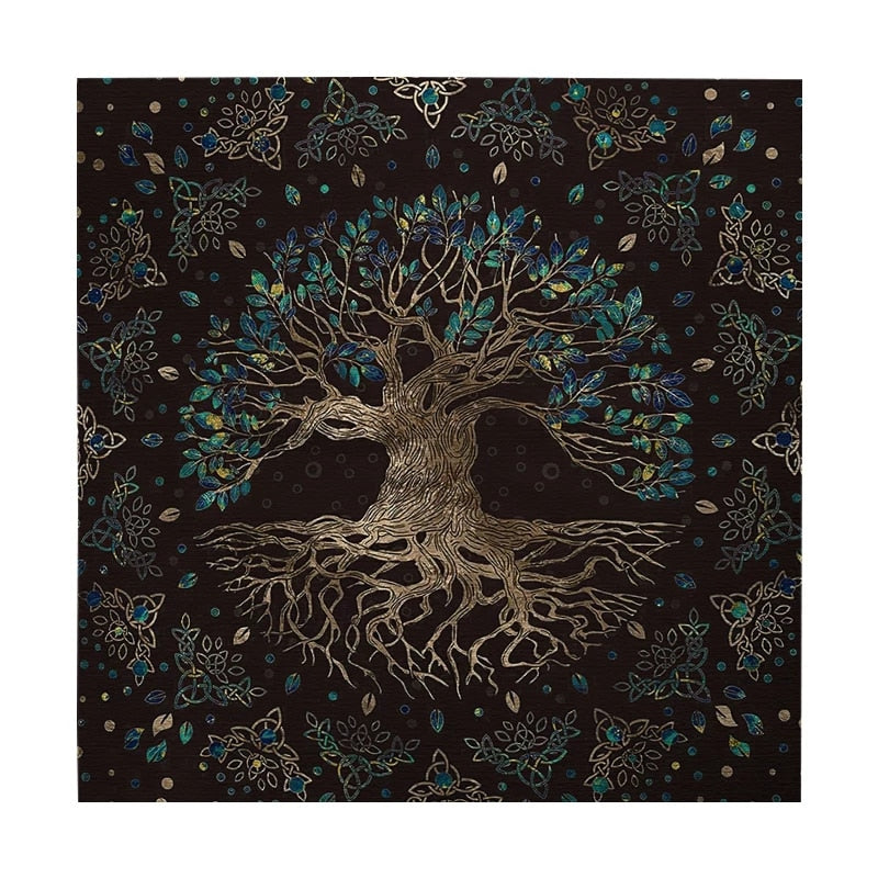 'Tree of Life' Tarot Divination Mat - Alter Tablecloth & Tapestry