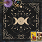 Tarot Moon Divination Tapestry/Mat | Wall Hanging Tapestry, Tarot Practice Mat