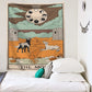 Mandala Tarot Card Pattern Blanket Tapestry Wall Hanging Tapestries Bedroom Bedspread Throw Cover Sun Moon Wall Decor 95x73CM