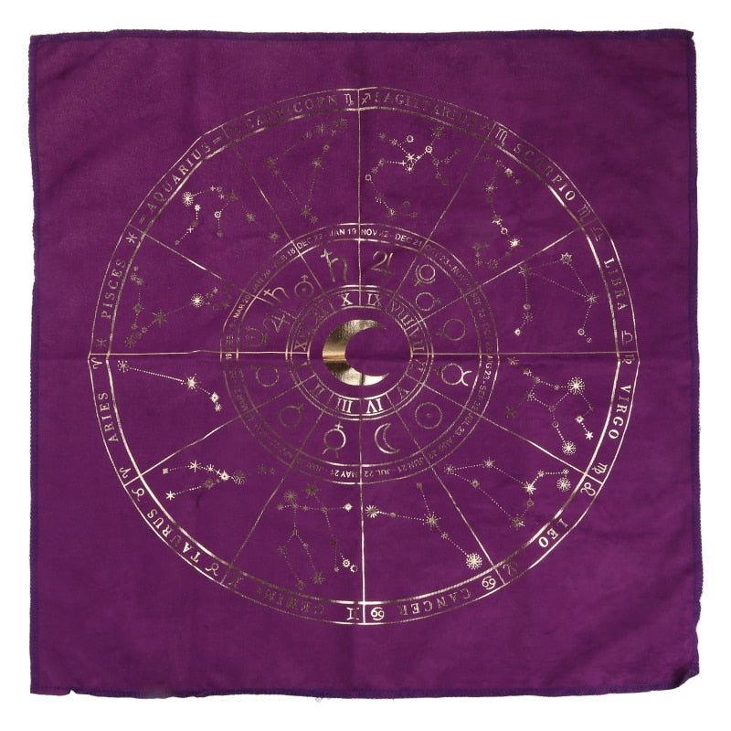 Tarot Divination Mat / Tapestry | Astrology, Zodiac Flannel Alter Mat