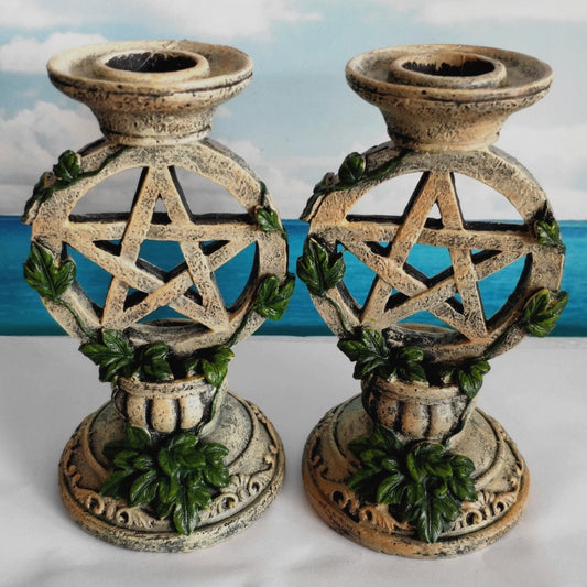 Pentagram Candlestick Holder | Altar Ceremony Accesoriess