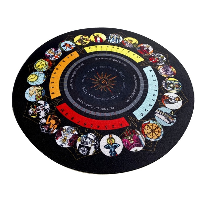 Divination Table Mat | Durable Rubber Tarot Card, Astrology Practice Mat