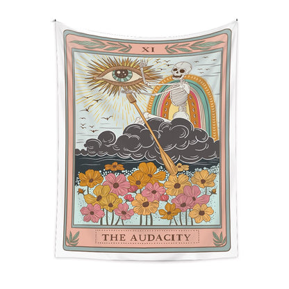 Sun Moon Tarot Starry Tapestry White Black Wall Hanging Bohemian Gypsy Psychedelic Tapiz Witchcraft Astrology Tapestry