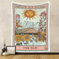 Sun Moon Tarot Starry Tapestry White Black Wall Hanging Bohemian Gypsy Psychedelic Tapiz Witchcraft Astrology Tapestry