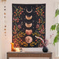 Moon Phases Tapestry Wall | Moon & Floral Hanging Tapestry