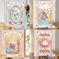 Cute Cat Tarot Tapestry Wall Hanging psychedelic decoration Witchy Boho sun moon Star Tapestries Living Room Kids Room Bedroom