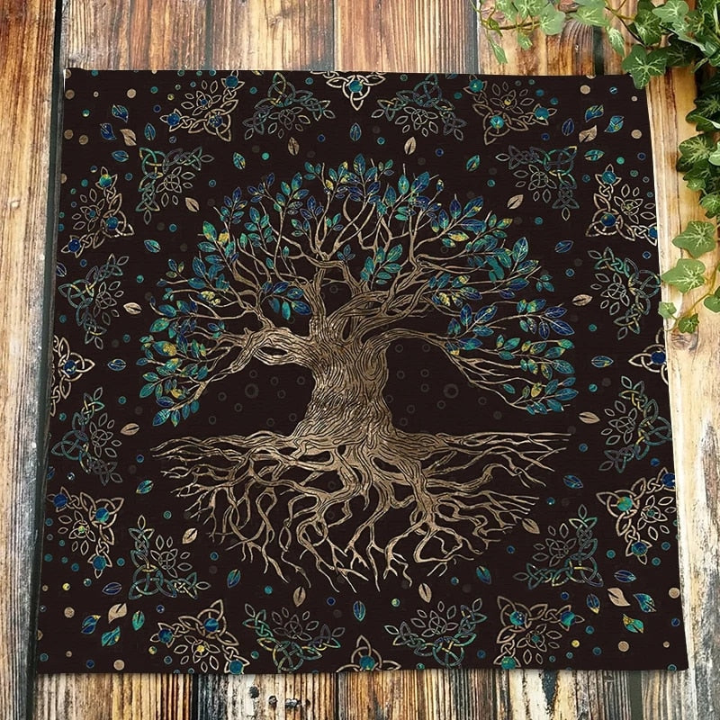 'Tree of Life' Tarot Divination Mat - Alter Tablecloth & Tapestry