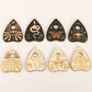 4Pcs Black/White Wooden Crystal Ball Display Stand | 3-10cm Crystal Ball Base Bracket