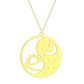Gold Stainless Steel Yin Yang Necklace | Sun and Moon