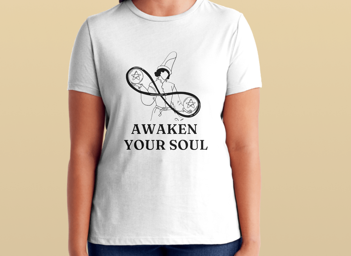 'Awaken Your Soul' Two of Pentacles T-Shirt
