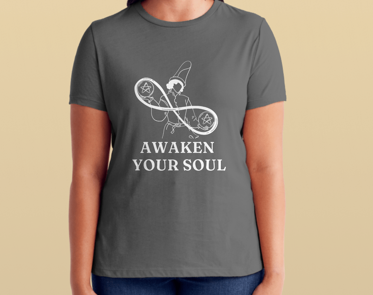 'Awaken Your Soul' Two of Pentacles T-Shirt