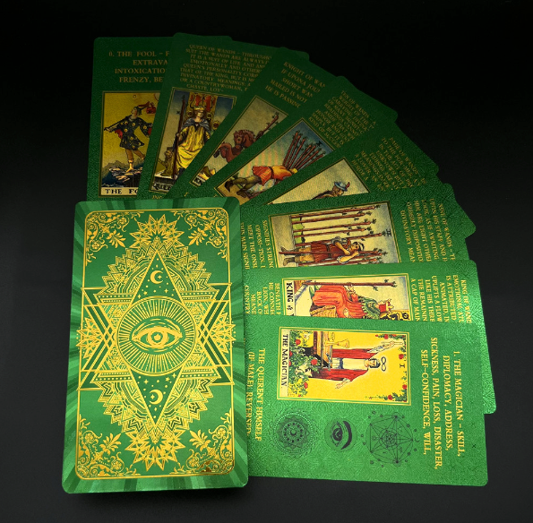 Emerald Foil Tarot Card Set | Rider-Waite Divination Deck