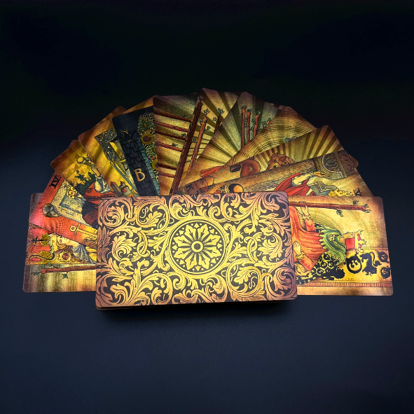 Gold Foil 'Vintage Fire' Tarot Card Deck