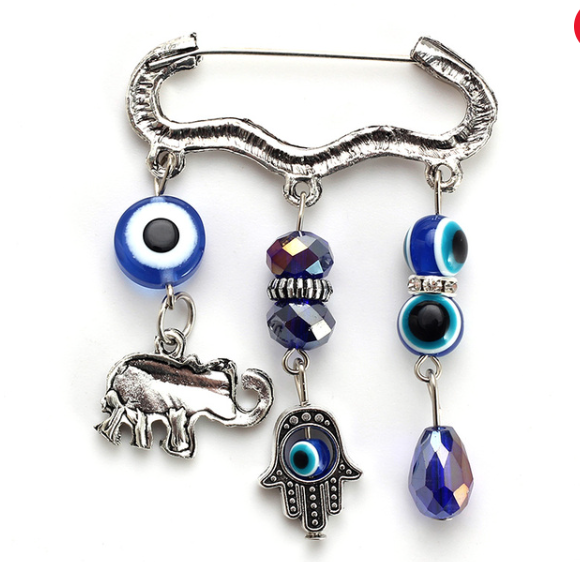 Evil Eye - Hand of Fatima Brooch | Protection Hamsa Accessory