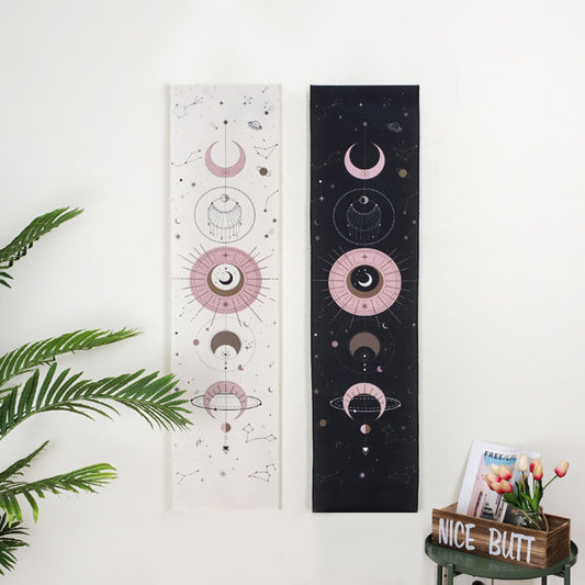 Moon Phase Tapestry Wall Hanging Tapestry Boho Art Tapestries Bright Printing Pattern hand-made lace hanging room decoration