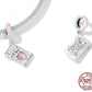 Sterling Silver Tarot Cards Pink/Blue Heart Charms | DIY Jewelry