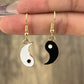 Yin Yang Drop Earrings | Buddhist, Spiritual Earrings