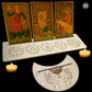 Wooden Tarot Divination Alter | Moon, Star, Chakra Designs